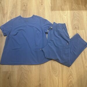 FIGS Set Technical Collection Scrub Set Casma Top 3XL Dowa Bottom 3XLP Blue